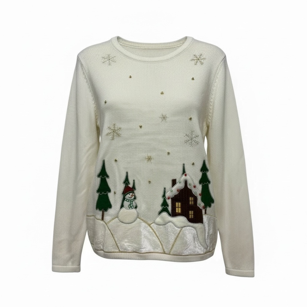 Holiday Sweater Snowy Scene